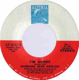 Barbara Jean English - I'm Sorry