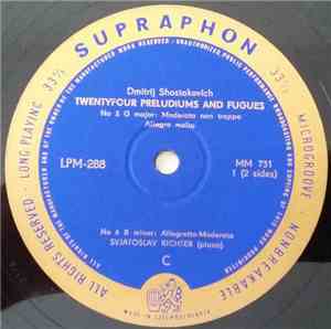 Dmitrij Shostakovich, Svjatoslav Richter - Twentyfour Preludiums And Fugues