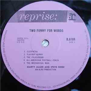 Marty Allen And Steve Rossi  - Two Funny For Words