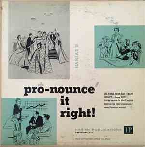 No Artist - Harlan's Pronounce It Right