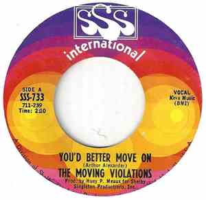 The Moving Violations - You'd Better Move On / In The Deep Blue Sea