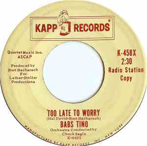 Babs Tino - Too Late To Worry