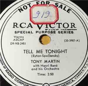 Tony Martin  - Tell Me Tonight / The Sea Of The Moon