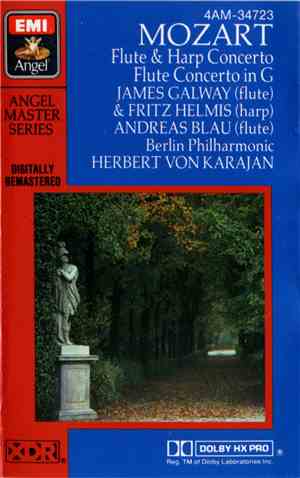 Mozart - James Galway (Flute) & Fritz Helmis (Harp), Andreas Blau (Flute), Berlin Philharmonic, Herbert Von Karajan - Flute & Harp Concerto / Flute Concerto In G