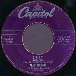 Dean Martin With Dick Stabile & Orchestra - Sway / Money Burns A Hole In My ...