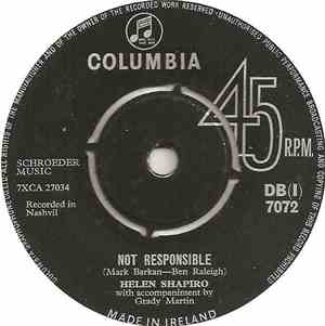 Helen Shapiro - Not Responsible