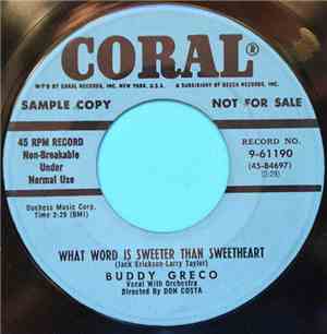 Buddy Greco - What Word Is Sweeter Than Sweetheart