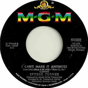 Spyder Turner - I Can't Make It Anymore / Don't Hold Back