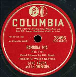 Gene Krupa And His Orchestra - Bambina Mia / Dear Old Southland