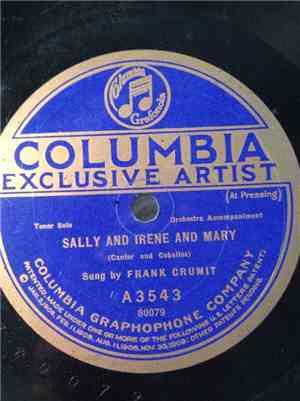 Frank Crumit - Sally And Irene And Mary / Boo-Hoo-Hoo