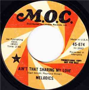 Melodics - Ain't That Sharing My Love / I'd Never Thought I'd Lose You