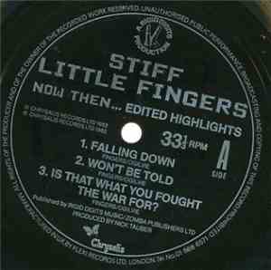 Stiff Little Fingers / Iggy Pop - Now Then... Edited Highlights / Zombie Bi ...