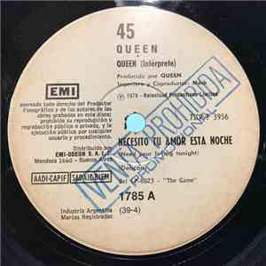 Queen - Necesito Tu Amor Esta Noche = Need Your Loving Tonight