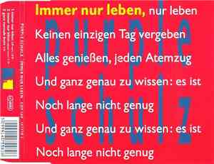 Purple Schulz - Immer Nur Leben
