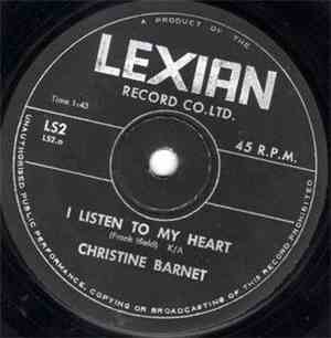 Christine Barnet - I Listen To My Heart