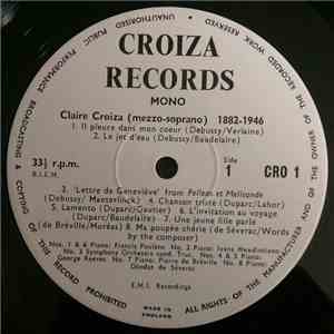 Claire Croiza - A Recital Of French Songs