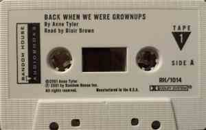 Anne Tyler  - Back When We Were Grownups
