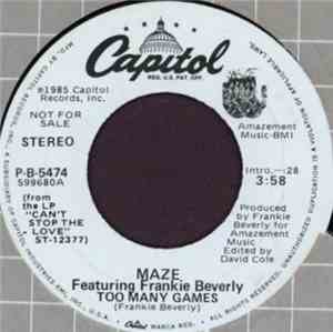 Maze Featuring Frankie Beverly - Too Many Games