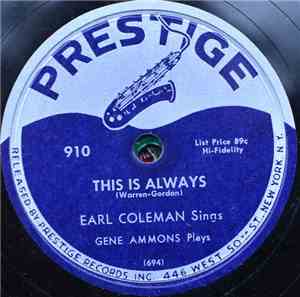 Earl Coleman, Gene Ammons - This Is Always