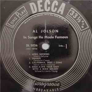 Al Jolson - In Songs He Made Famous