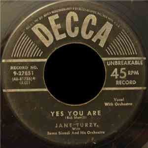 Jane Turzy With Remo Biondi And His Orchestra - Yes You Are