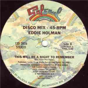 Eddie Holman - This Will Be A Night To Remember
