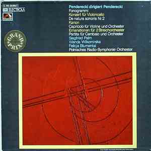 Penderecki, Siegfried Palm, Wanda Wilkomirska, Felicja Blumental, Polnisches Radio-Symphonie Orchester - Penderecki Dirigiert Penderecki