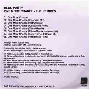 Bloc Party - One More Chance - The Remixes