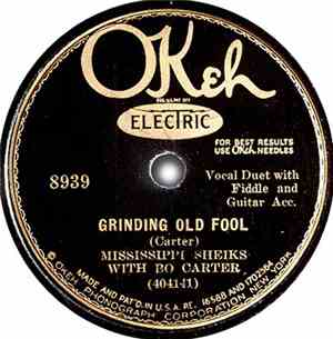 Mississippi Sheiks With Bo Carter - Grinding Old Fool / Jake Leg Blues