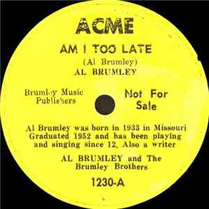 Al Brumley - Am I Too Late / You've Been Tellin' Me Lies