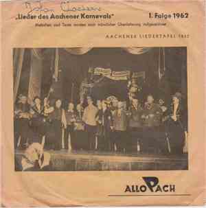 Aachener Liedertafel - Lieder Des Aachner Karnevals 1.Folge 1962