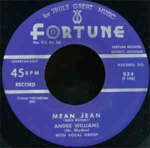 Andre Williams  - You Are My Sunshine / Mean Jean