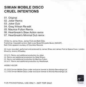 Simian Mobile Disco - Cruel Intentions