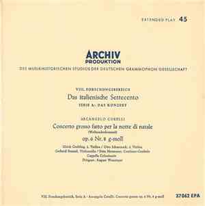 Arcangelo Corelli - Concerto Grosso Fatto Per La Notte Di Natale (Weihnacht ...