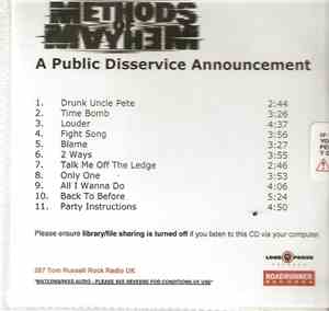 Methods Of Mayhem  - A Public Disservice Announcement