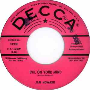 Jan Howard - Evil On Your Mind / Crying For Love
