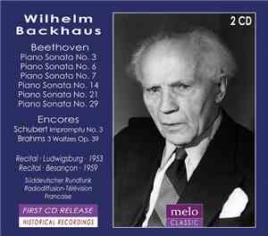 Wilhelm Backhaus, Beethoven - Recital Ludwigsburg, 1953, Recital Besançon,  ...