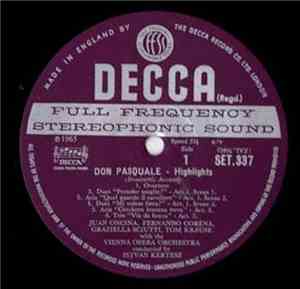 Gaetano Donizetti, Vienna Opera Orchestra, István Kertész - Don Pasquale -  ...