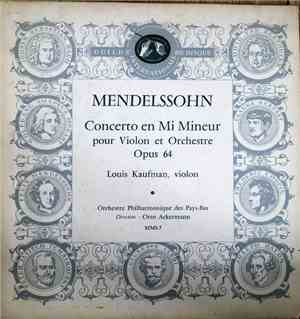 Mendelssohn / Orchestre Philharmonique Des Pays-Bas, Otto Ackermann / Louis ...