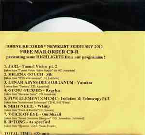 Various - Drone Records  Newslist February 2010