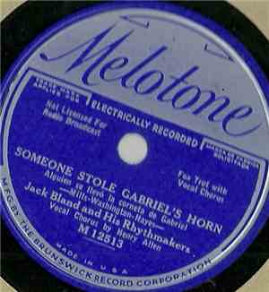 Jack Bland And His Rhythmakers - Someone Stole Gabriel's Horn / Who Stole T ...