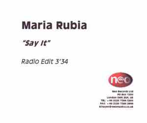 Maria Rubia - Say It
