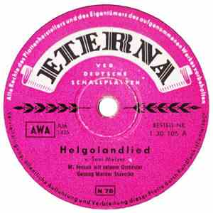 W. Jenson Mit Seinem Orchester - Helgolandlied / Friesenlied