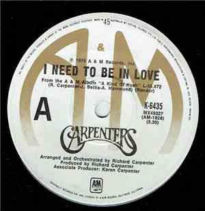 Carpenters - I Need To Be In Love / Sandy