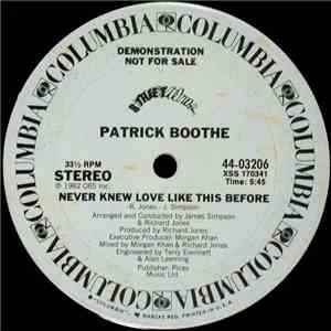 Patrick Boothe - Never Knew Love Like This Before
