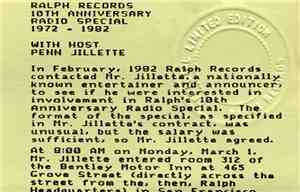 Various / Penn Jillette - Ralph Records 10th Anniversary Radio Special 1972 ...
