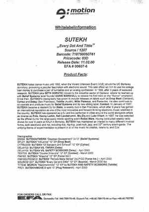 Sutekh - Every Dot And Tittle