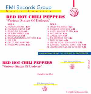 Red Hot Chili Peppers - Various States Of Undress