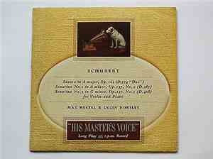 Max Rostal, Colin Horsley - Schubert Sonatas For Violin And Piano