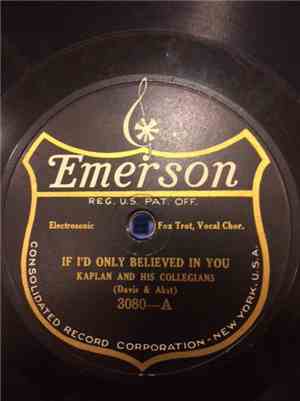 Kaplan And His Collegians / Marlborough Dance Orchestra - If I'd Only Belie ...